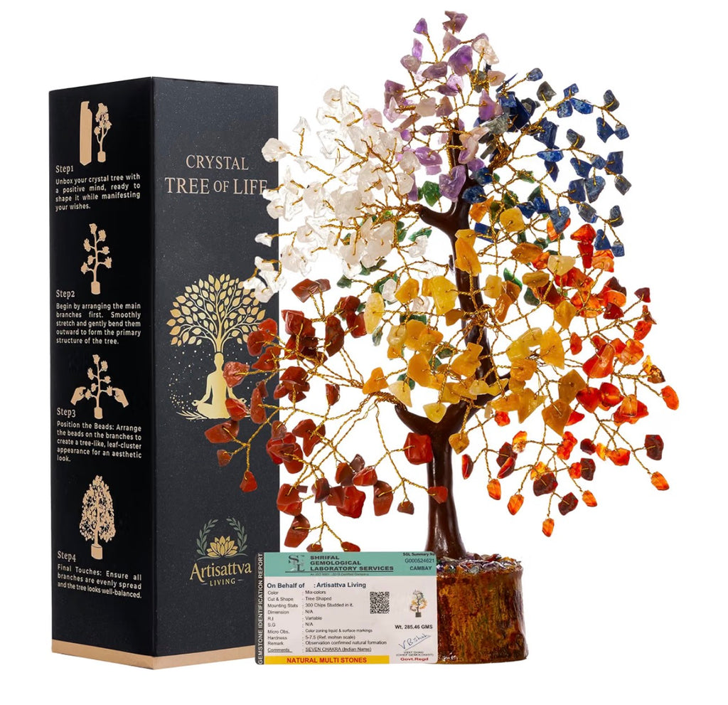7 Chakra Crystal Tree of Life home decor