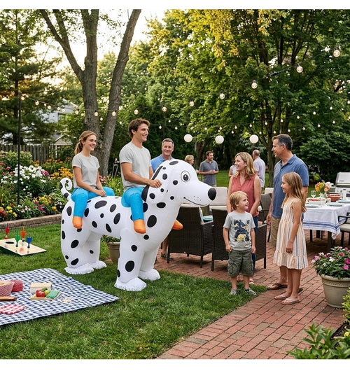 2 person ride on Dalmatian