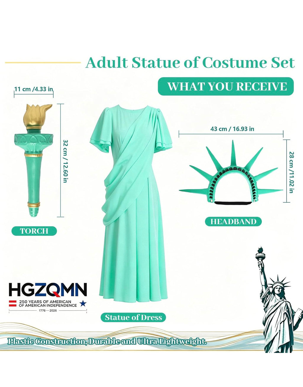 Statue of Dress/Torch Small