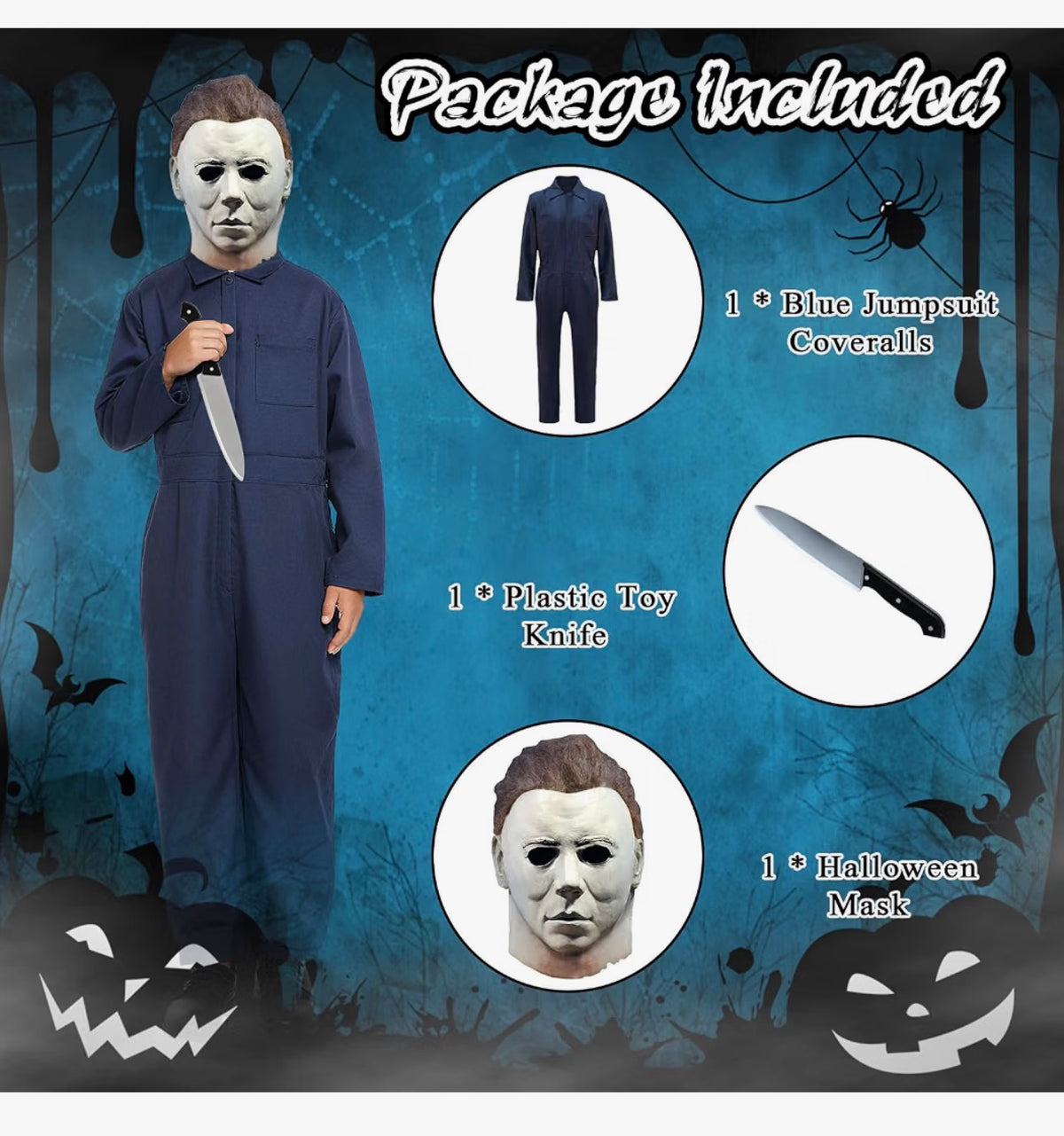 Scary worker in mask