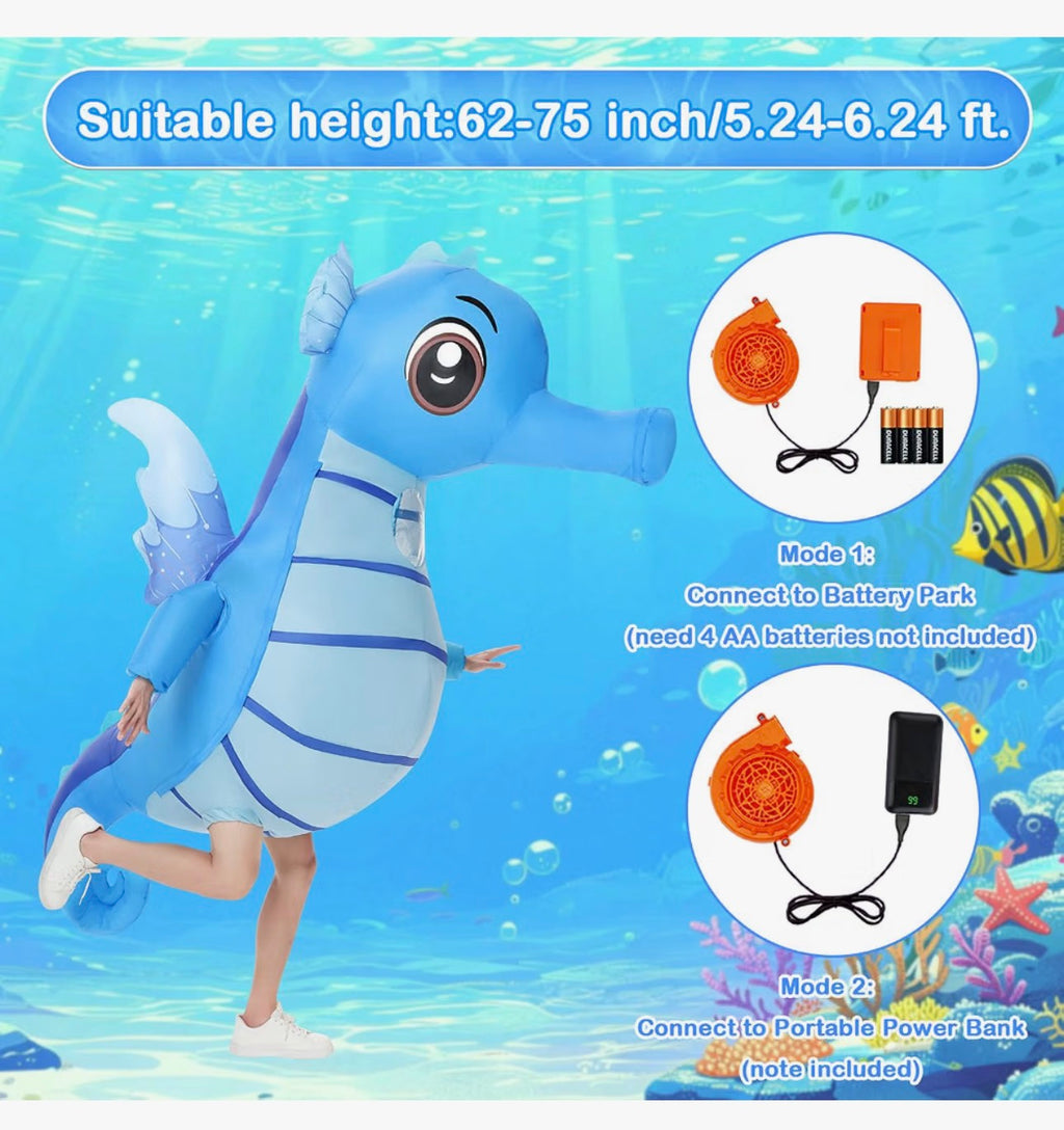 Inflatable seahorse