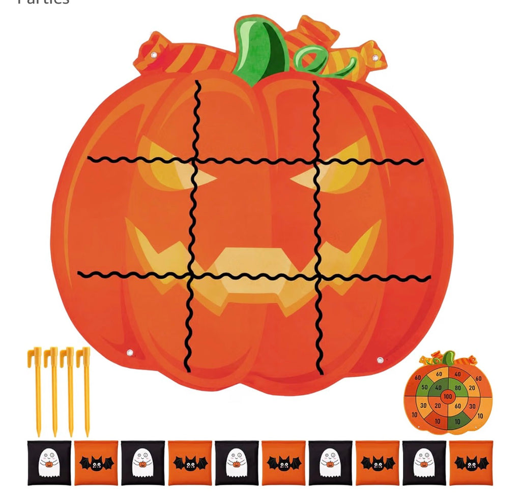 Halloween Pumpkin Tic Tac Toe Toss Game