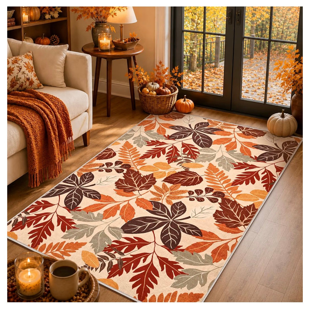 Fall Rug 3x5 Fall leaves