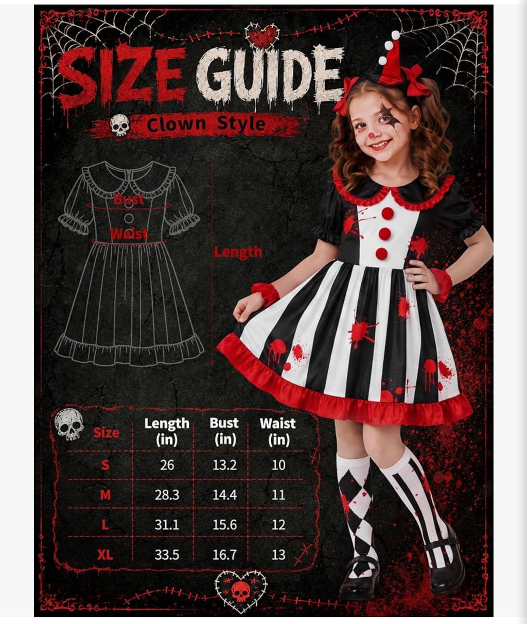 Girls Clown medium