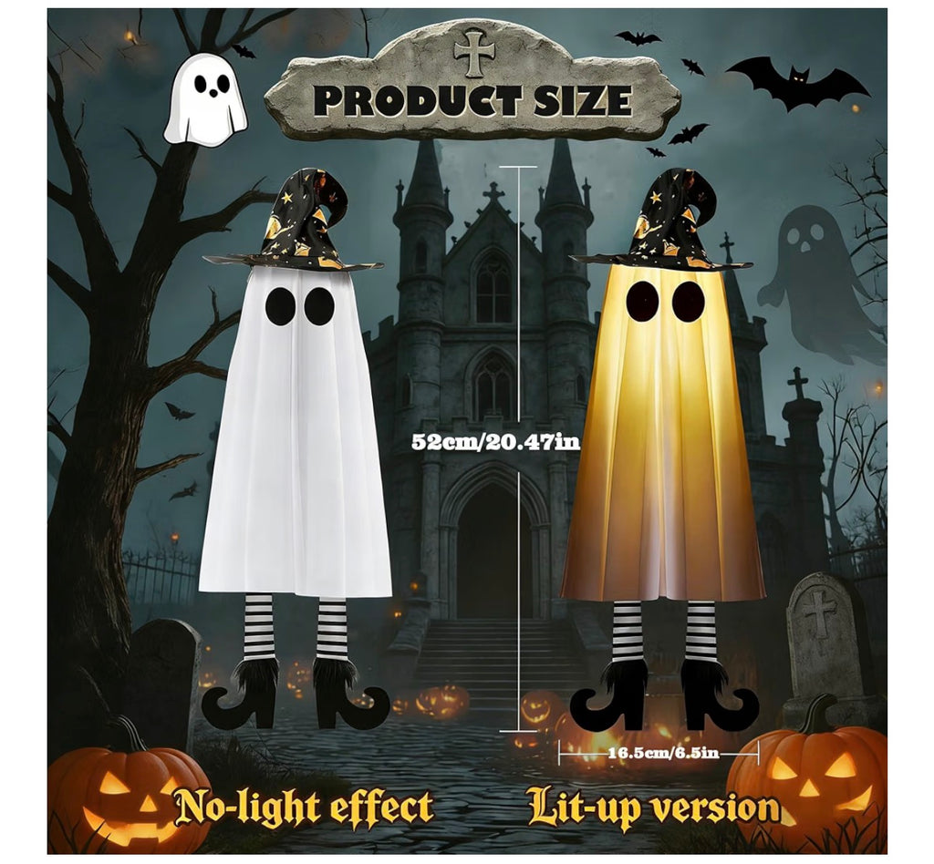 4pcs Halloween Ghost Witch Decorations