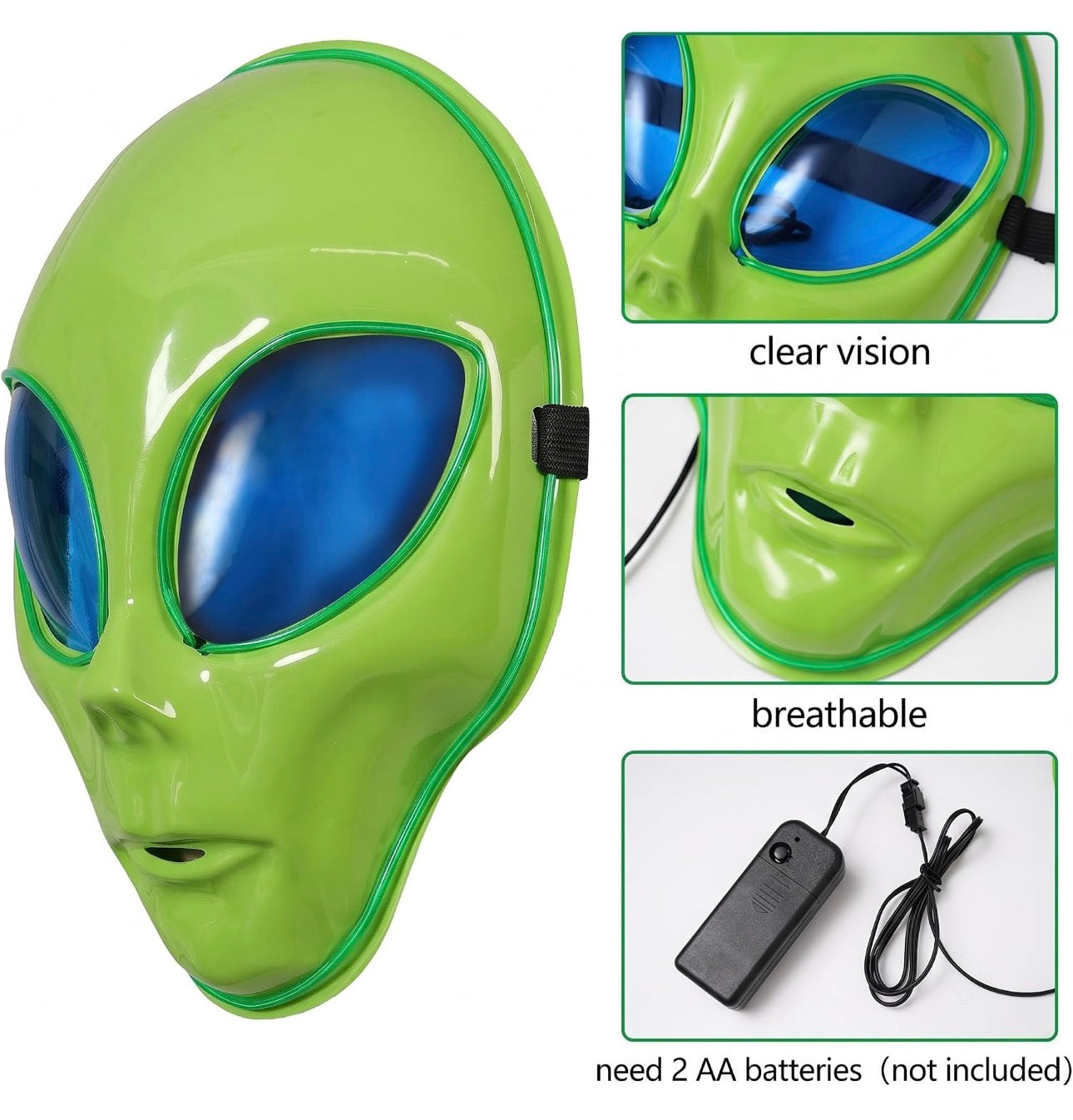 LED Alien Mask