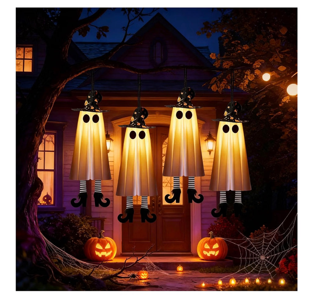 4pcs Halloween Ghost Witch Decorations