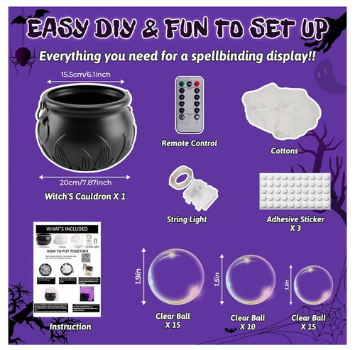 Bubbling Witch Cauldron Decorations