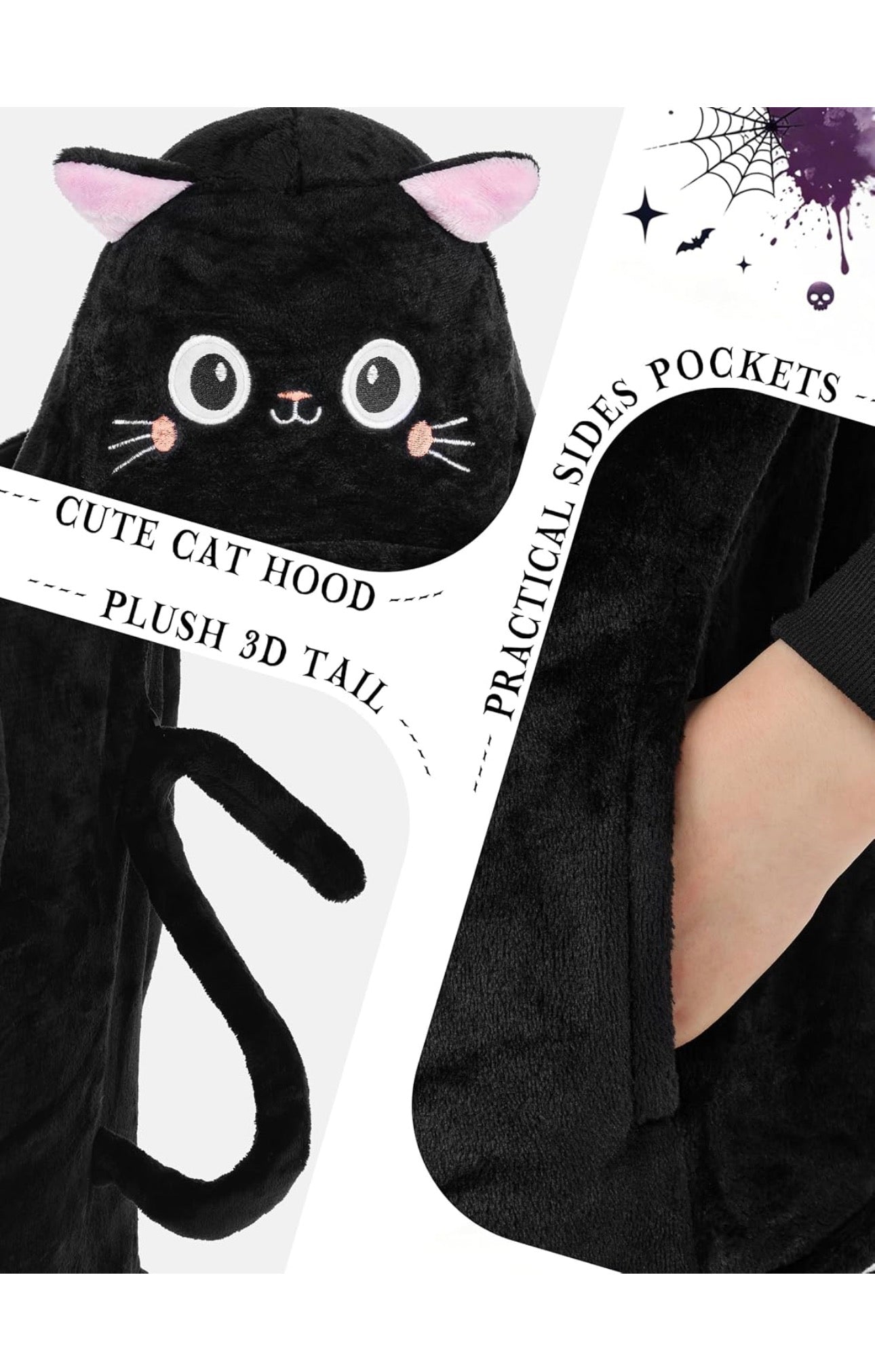 Girls Black Cat age 7-8